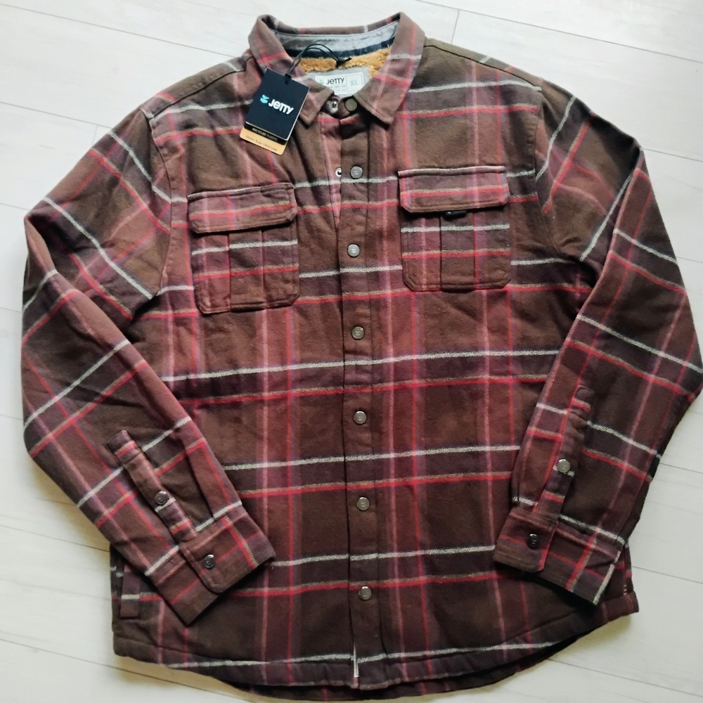JETTY NEW The Sherpa Jacket Arbor Flannel